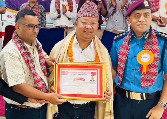 मजदुर नेता राई सुदूरपश्चिममा सम्मानित 