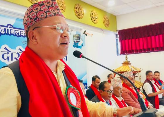 मजदुर भवन निर्माणमा अध्यक्ष भीमज्वाला राईद्वारा ३० हजार सहयोग