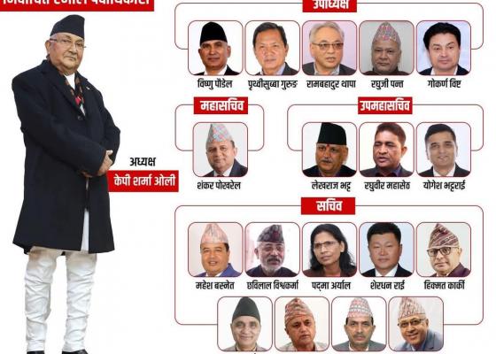 एमाले अध्यक्षमा  ओली विजयी [पदाधिकारीहरुकाे मत परिणामसहित]