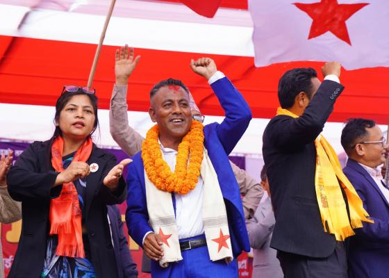 चुनावी सभामा  आम मतदातासमक्ष उमेद्वार भट्टराईले एजेण्डा र विकासका खाका सार्वजनिक गरे