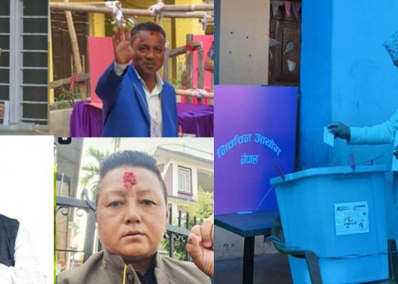 सुनसरी १ का ठूला दलहरुका उम्मेदवारले  गरे मतदान 