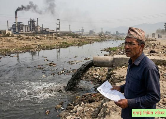बुढीगङ्गा र दुहवी क्षेत्रमा उद्योगबाट निस्कने रसायनयुक्त पानी, दुर्गन्ध र प्रदूषणको मारमा स्थानीय 