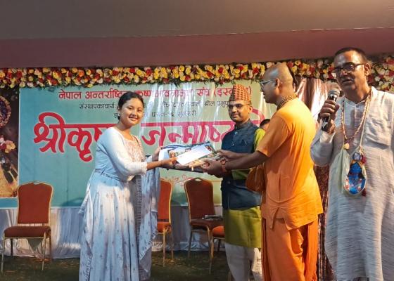 इस्कोनको वाक्कला प्रतियोगितामा नवोदयकी रिदिमा प्रथम  भइन