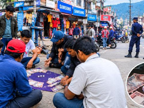 धरानको चोक चोकमा डाइस, प्रहरी बेखवर 